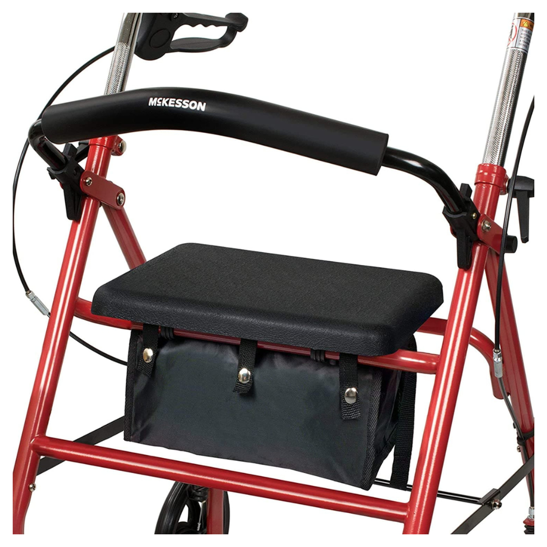 McKesson Lightweight Folding Rollator with Padded Seat - primehubstore.shop Rollators