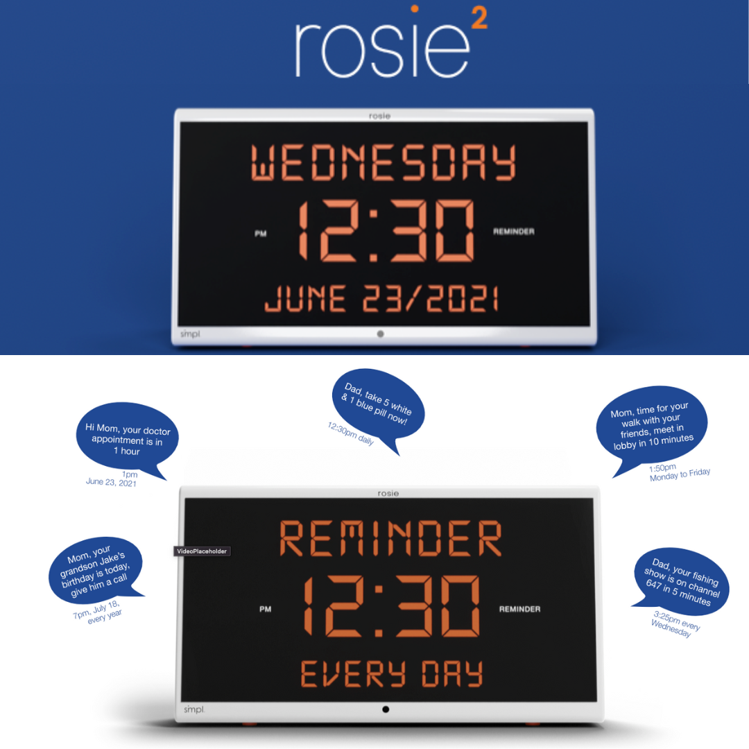 Reminder Rosie 2.0 Stress Free Alarm Clock That Responds To Verbal Personal Voice Commands - primehubstore.shop Alzheimer Aids