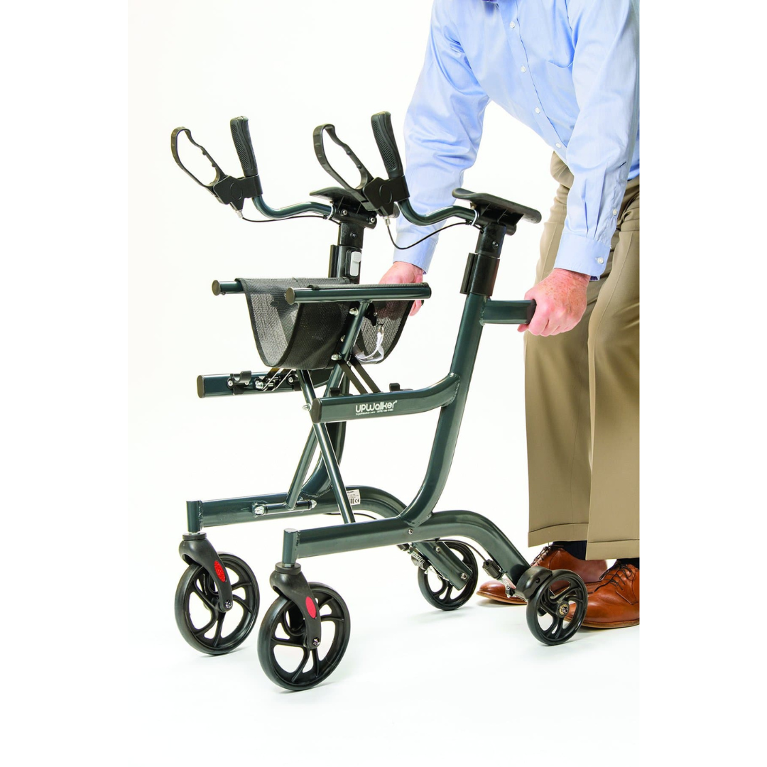 LifeWalker UpWalker Lite Folding Rolling Upright Walker - Weighs Only 15.5 lbs - primehubstore.shop Rollators
