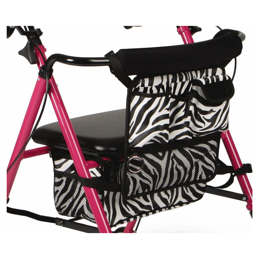 Medline Posh Pink Premium Lightweight Foldable Aluminum Rollator Walker - primehubstore.shop Rollators