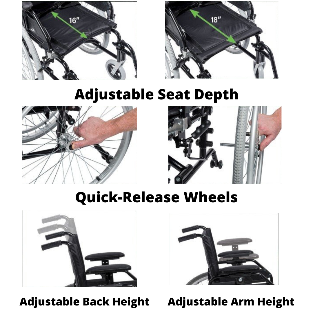 Drive Medical Lynx Ultra Lightweight Wheelchair - Folding & Portable - primehubstore.shop Wheelchairs