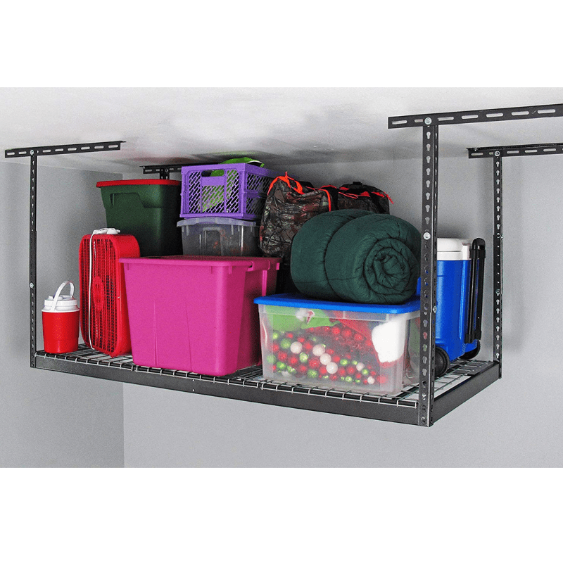 MonsterRax – 2×6 Overhead Garage Storage Rack – White - primehubstore.shop Storage Racks
