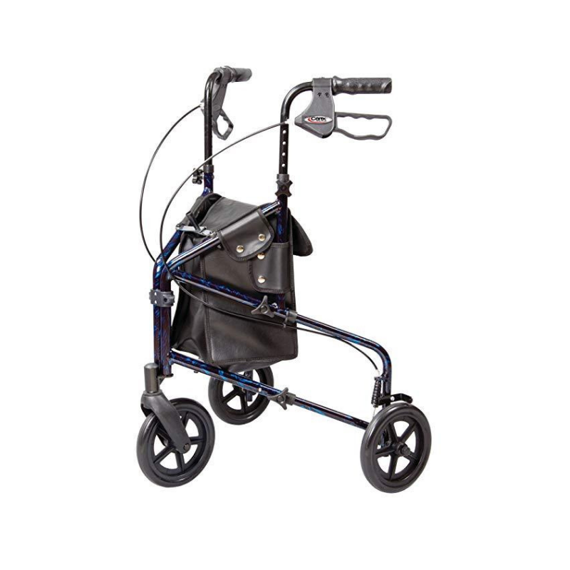 Carex Folding Trio Rolling Walker 3-Wheeled Rollator - primehubstore.shop Rollators