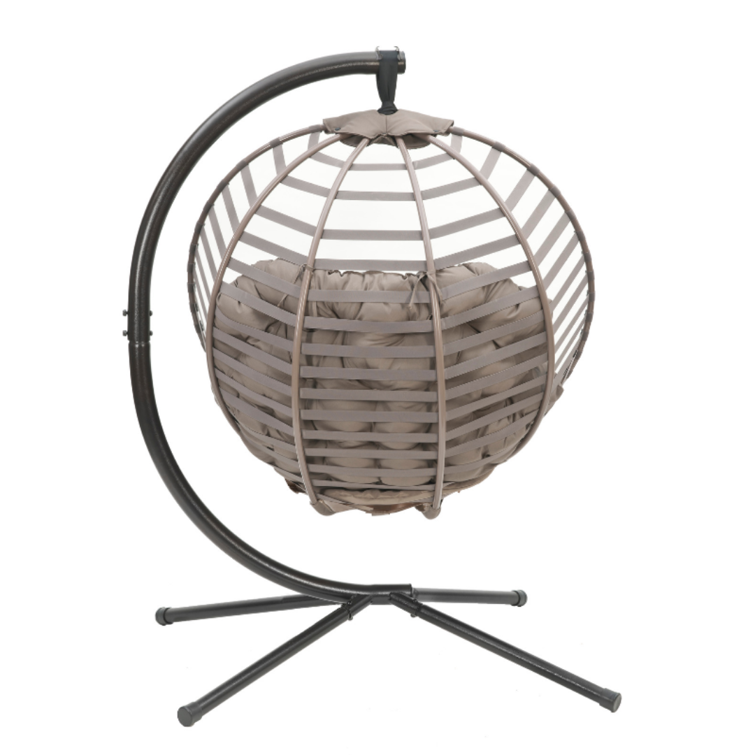 FlowerHouse Ball Hanging Indoor/Outdoor Chair W/Stand - Sand - primehubstore.shop Hanging Chairs