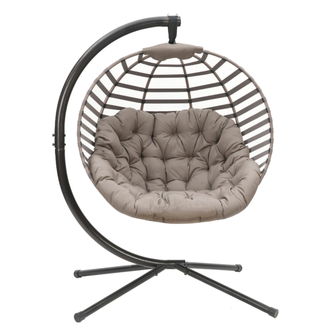 FlowerHouse Ball Hanging Indoor/Outdoor Chair W/Stand - Sand - primehubstore.shop Hanging Chairs