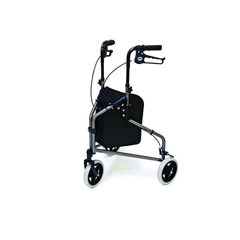 Lumex 3-Wheel Cruiser Folding Rollators with Storage Pouch - primehubstore.shop Rollators