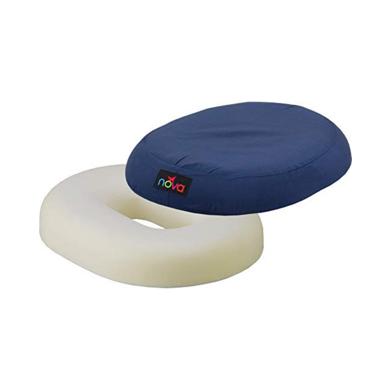 Nova Medical Donut Pillow Seat Cushion with High Density Molded Foam & Removable Washable Cover - primehubstore.shop Cushions