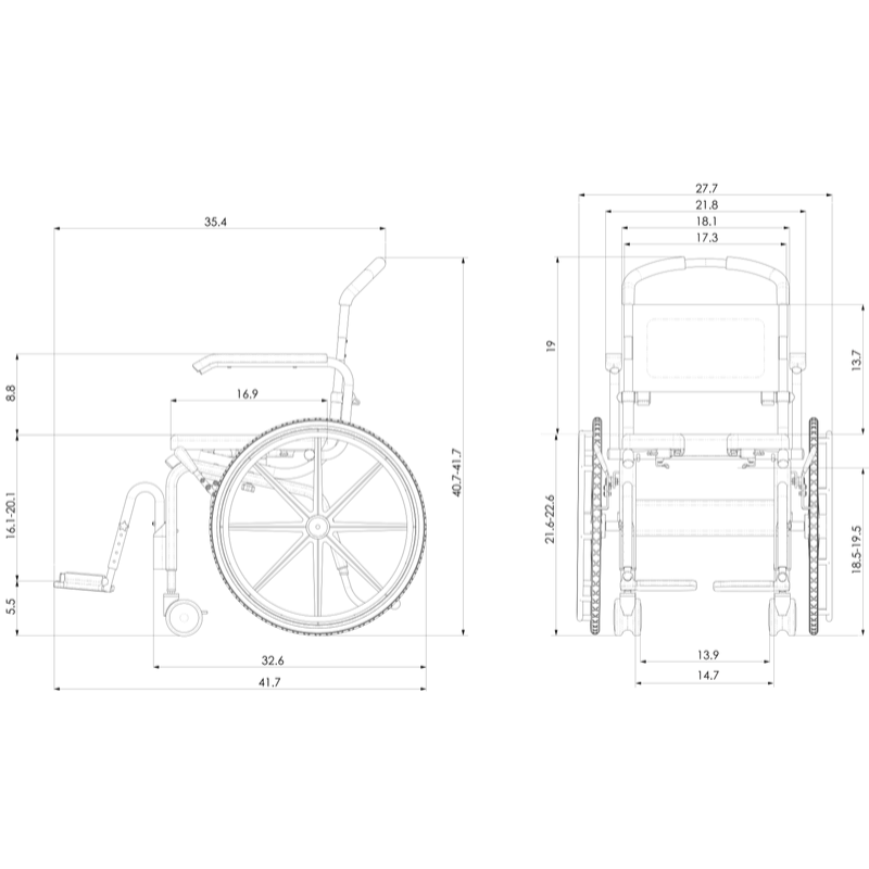 ShowerBuddy Self-Propelled Roll-In Buddy Solo Shower Chair with Commode Opening - primehubstore.shop Shower Chairs