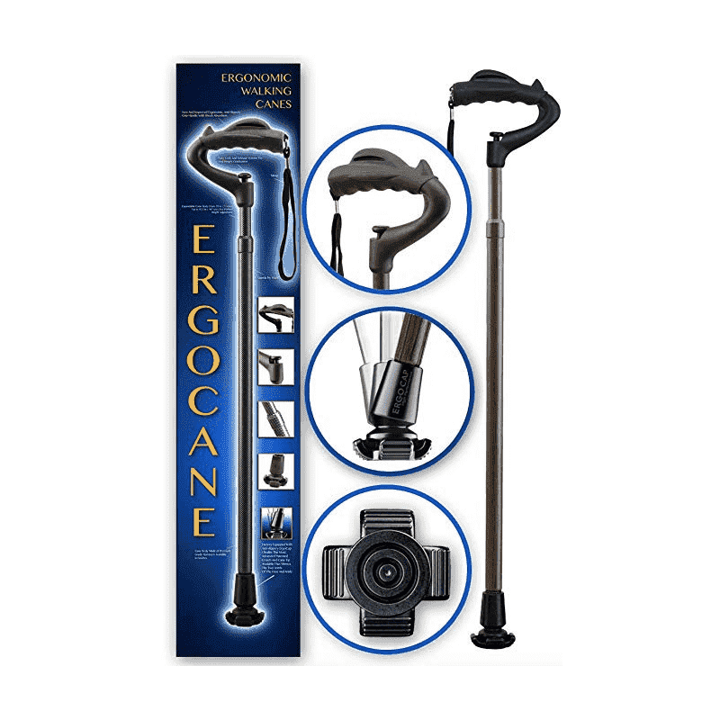 Ergoactives Ergocane 2G – Fully-Adjustable Ergonomic Canes As Seen On TV - primehubstore.shop Canes
