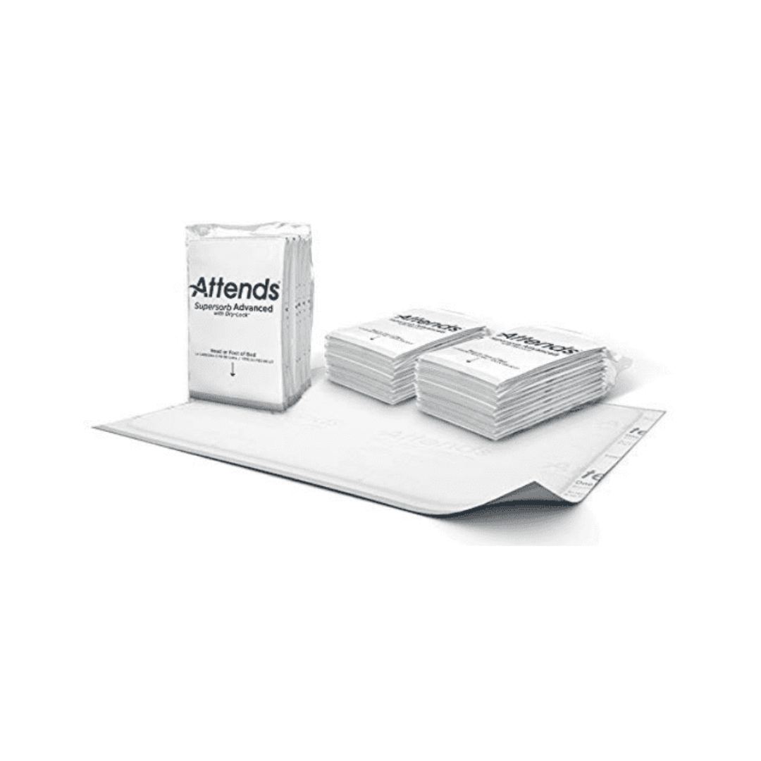 Attends Supersorb Advanced Premium Underpads with Dry-Lock Technology - primehubstore.shop Incontinence