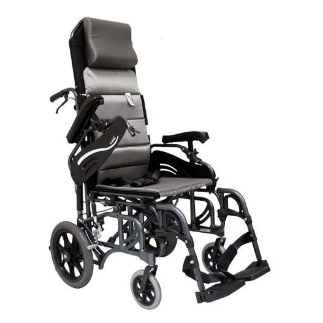Karman Lightweight Tilt-in-Space VIP-515 Reclining Transport Wheelchair - primehubstore.shop Transport Chairs