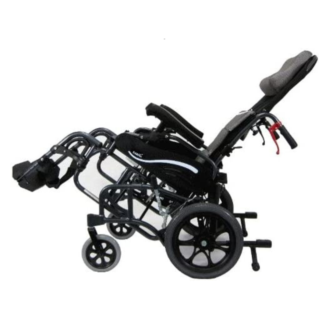 Karman Lightweight Tilt-in-Space VIP-515 Reclining Transport Wheelchair - primehubstore.shop Transport Chairs