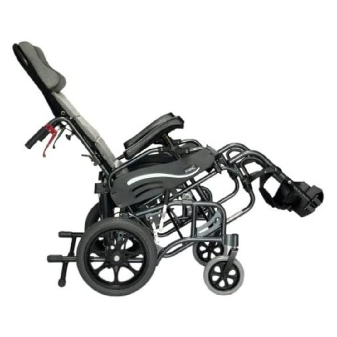 Karman Lightweight Tilt-in-Space VIP-515 Reclining Transport Wheelchair - primehubstore.shop Transport Chairs