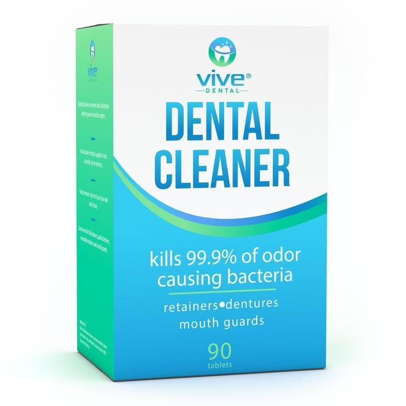 Vive Health Denture Cleaning Tablets - Kills 99.9% of All Bacteria - 3 Month Supply - primehubstore.shop Denture Cleaning