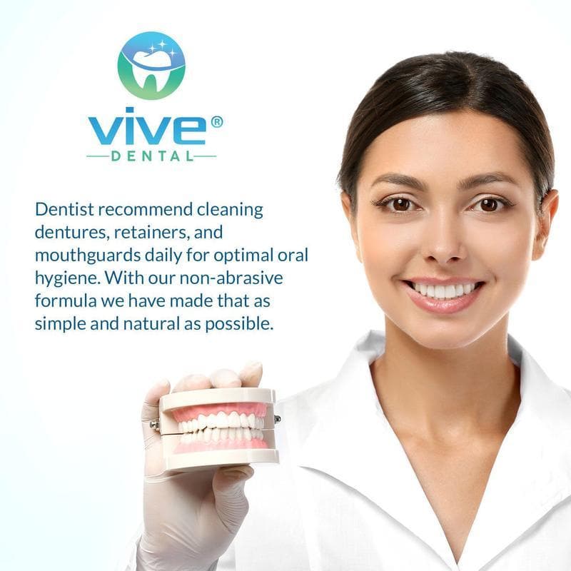 Vive Health Denture Cleaning Tablets - Kills 99.9% of All Bacteria - 3 Month Supply - primehubstore.shop Denture Cleaning