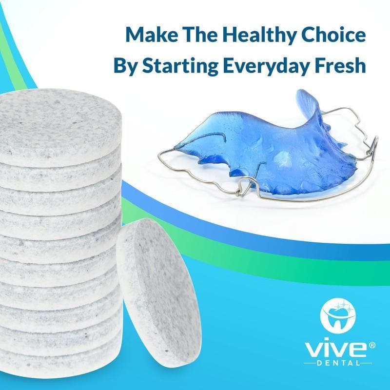 Vive Health Denture Cleaning Tablets - Kills 99.9% of All Bacteria - 3 Month Supply - primehubstore.shop Denture Cleaning