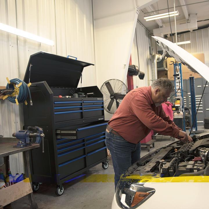 Montezuma 56 X 24 Inch Tool Box & Rolling Tool Cabinet With Multiple Power Outlets - primehubstore.shop Tool Cabinets