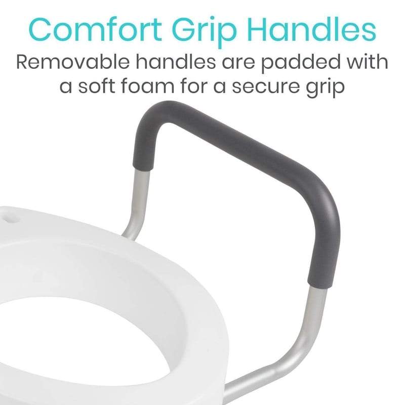 Vive Health Toilet Seat Riser with Arms - 3.5 Inch Riser - primehubstore.shop Toilet Seat Risers