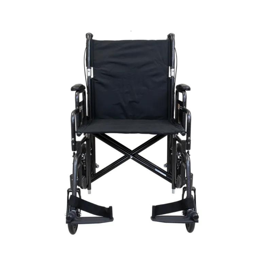 Dynarex DynaRide Folding Bariatric Transport Plus Wheelchair - 22” x 18” Seat - primehubstore.shop Transport Chairs