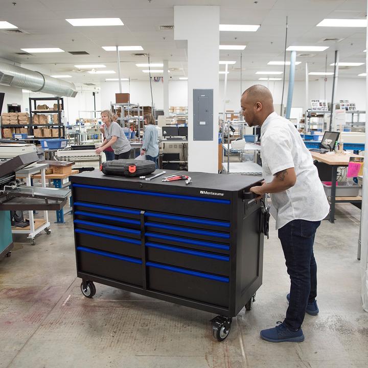 Montezuma 56 X 24 Inch Tool Box & Rolling Tool Cabinet With Multiple Power Outlets - primehubstore.shop Tool Cabinets