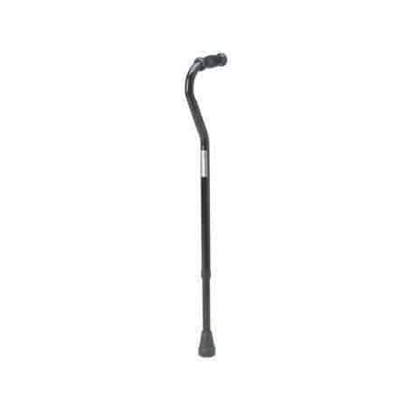 Medline Bariatric Offset Handle Black Cane - 500 lb Weight Cap - primehubstore.shop Canes