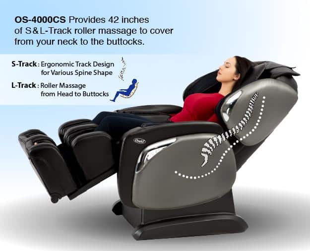 Osaki OS-4000LS Zero Gravity Reclining Massage Chair with Lumbar Heat Massage - primehubstore.shop Massage Chairs