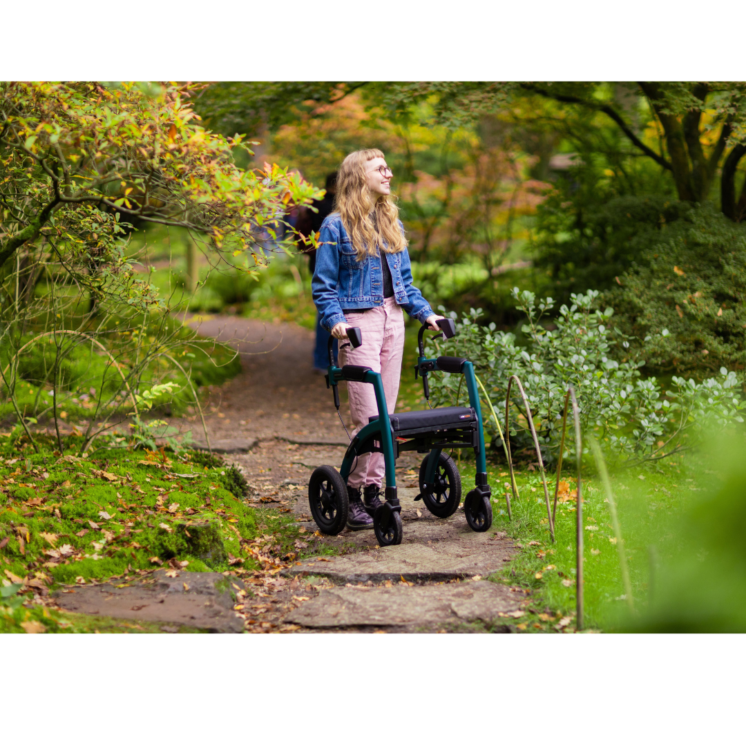 Rollz Motion Performance Lightweight Hybrid Transport Chair Rollator - primehubstore.shop Hybrid Transport Chair/Rollators