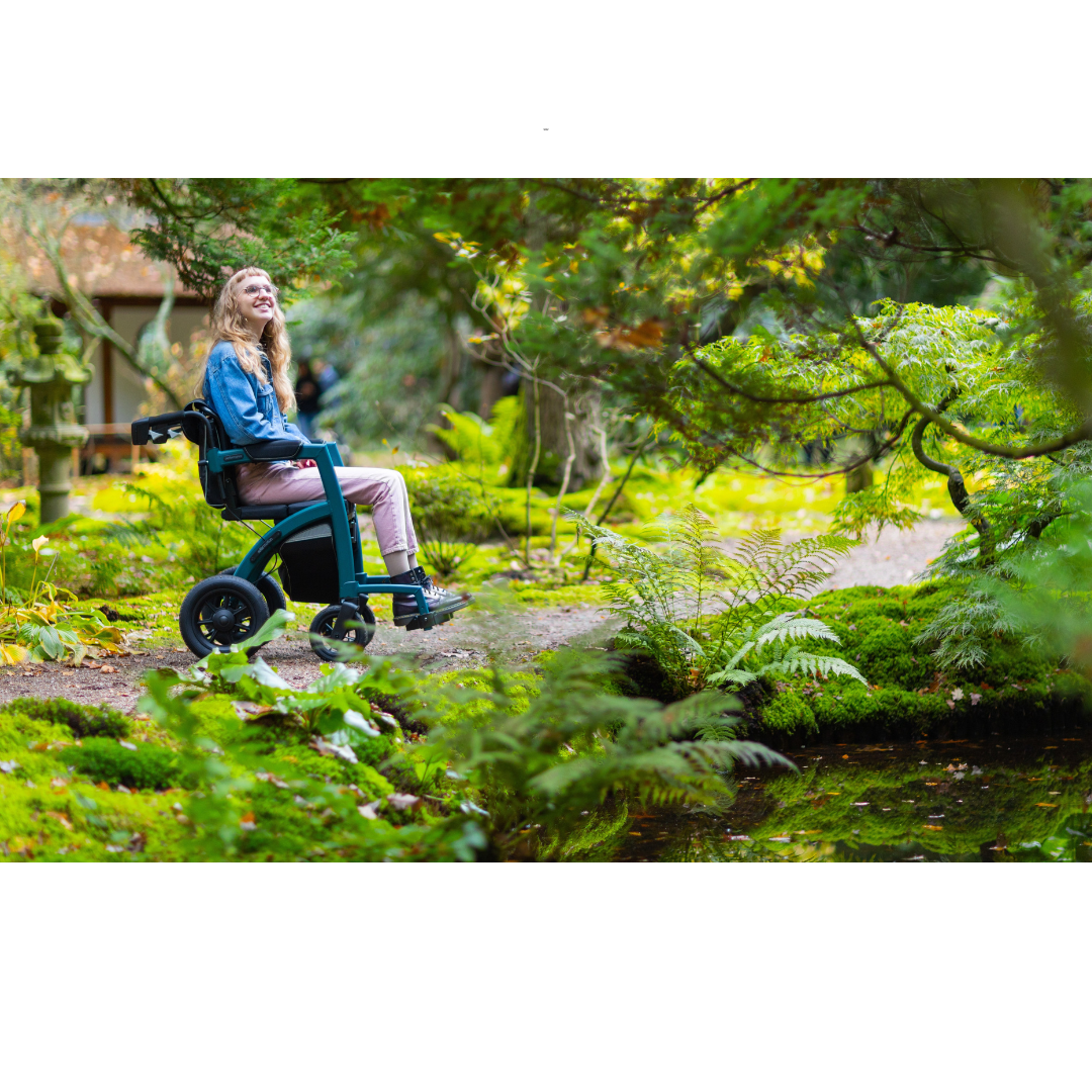 Rollz Motion Performance Lightweight Hybrid Transport Chair Rollator - primehubstore.shop Hybrid Transport Chair/Rollators