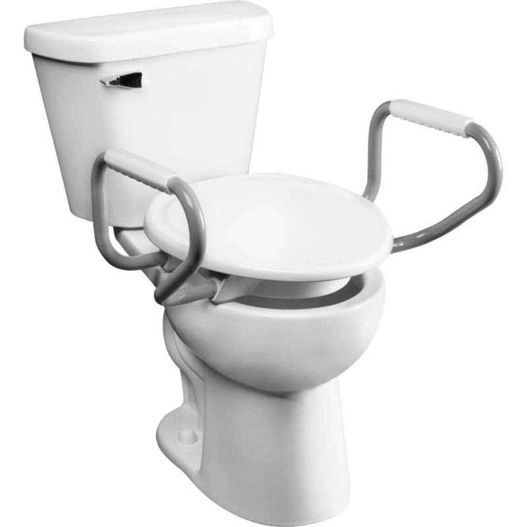 Bemis Clean Shield Elevated Toilet Seat with Support Arms - The Most Secure Fit - primehubstore.shop Toilet Safety Frames