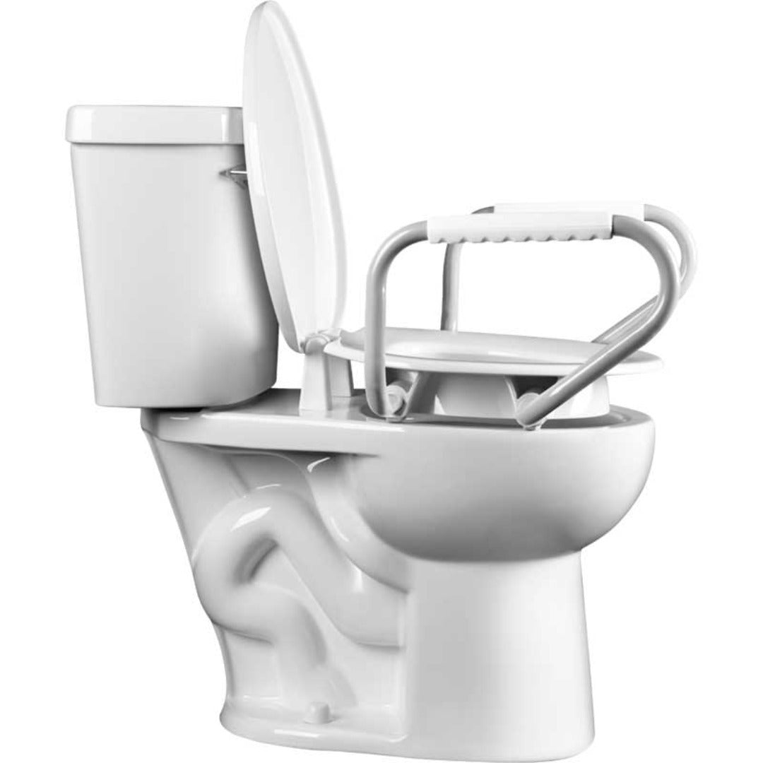 Bemis Clean Shield Elevated Toilet Seat with Support Arms - The Most Secure Fit - primehubstore.shop Toilet Safety Frames