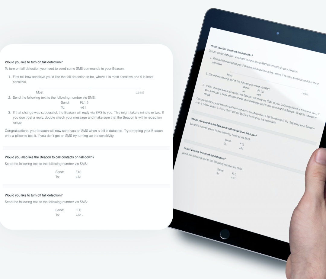 SofiHub TEQ-Secure Fall Detection Home Monitoring Pendant with Emergency SMS Button - primehubstore.shop Fall Monitoring Alarms