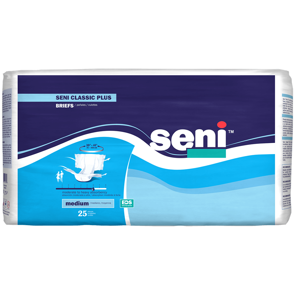 Seni Classic Plus Unisex Briefs - Heavy Absorbency - Case of 100 - primehubstore.shop Briefs