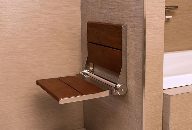 Invisia SerenaSeat Wall Mounted Folding Shower Bamboo Seats - 500 lb Weight Cap - primehubstore.shop Bath Seats