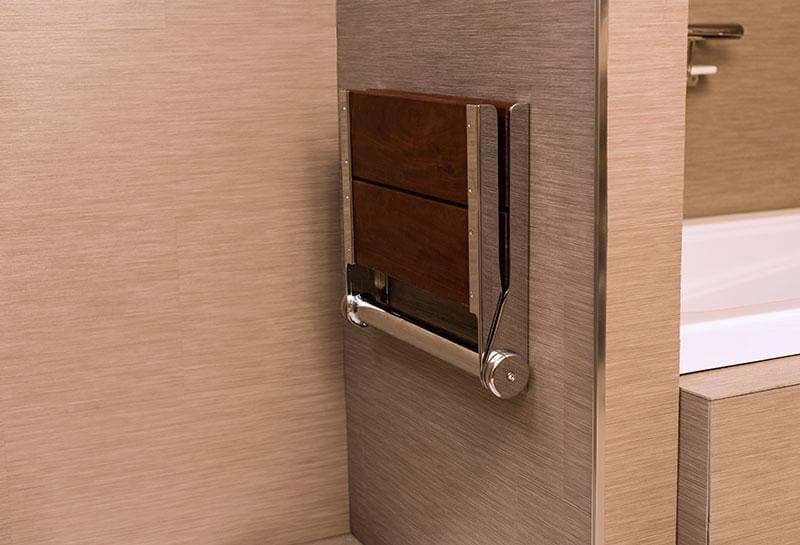 Invisia SerenaSeat Wall Mounted Folding Shower Bamboo Seats - 500 lb Weight Cap - primehubstore.shop Bath Seats