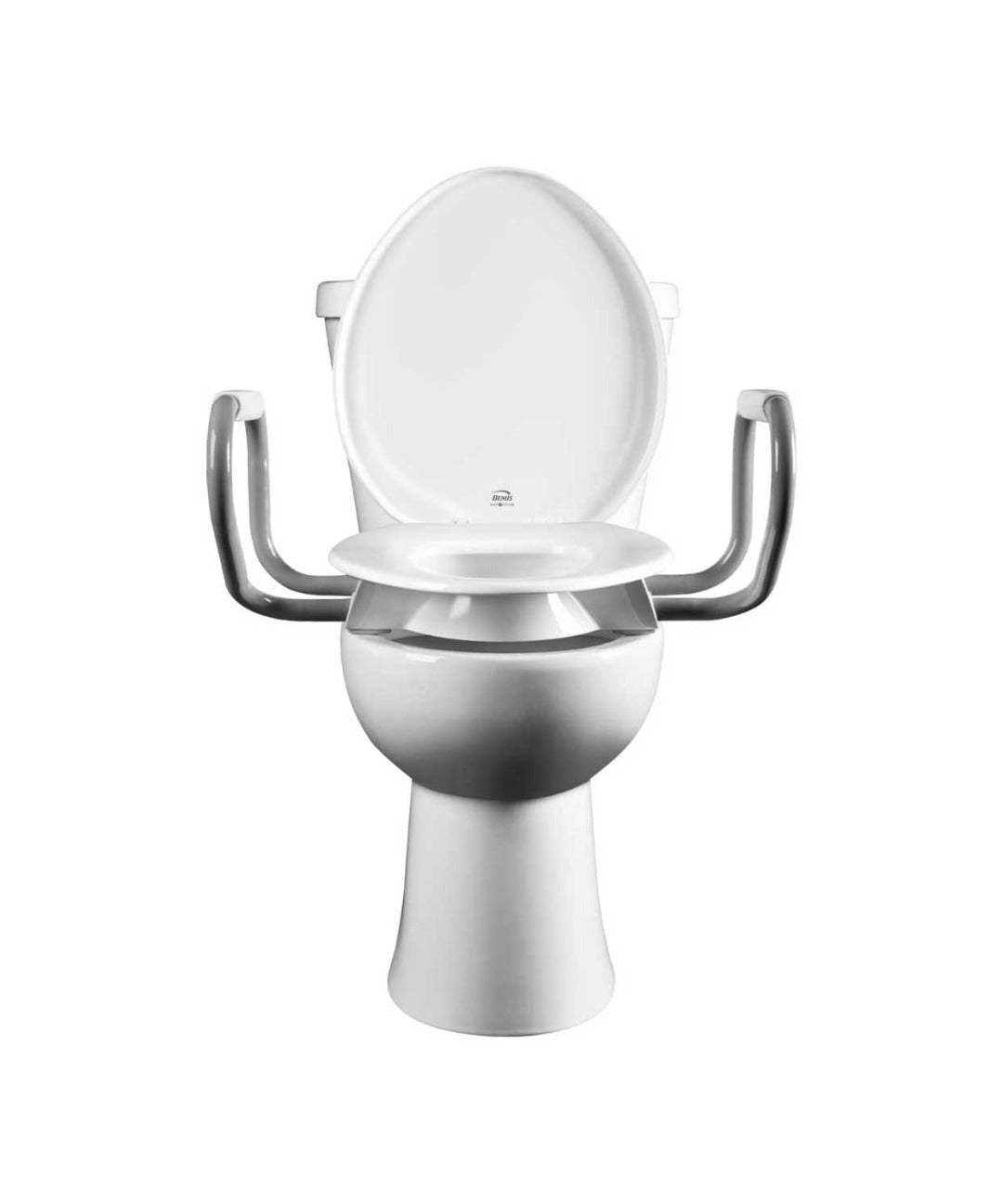 Bemis Clean Shield Elevated Toilet Seat with Support Arms - The Most Secure Fit - primehubstore.shop Toilet Safety Frames