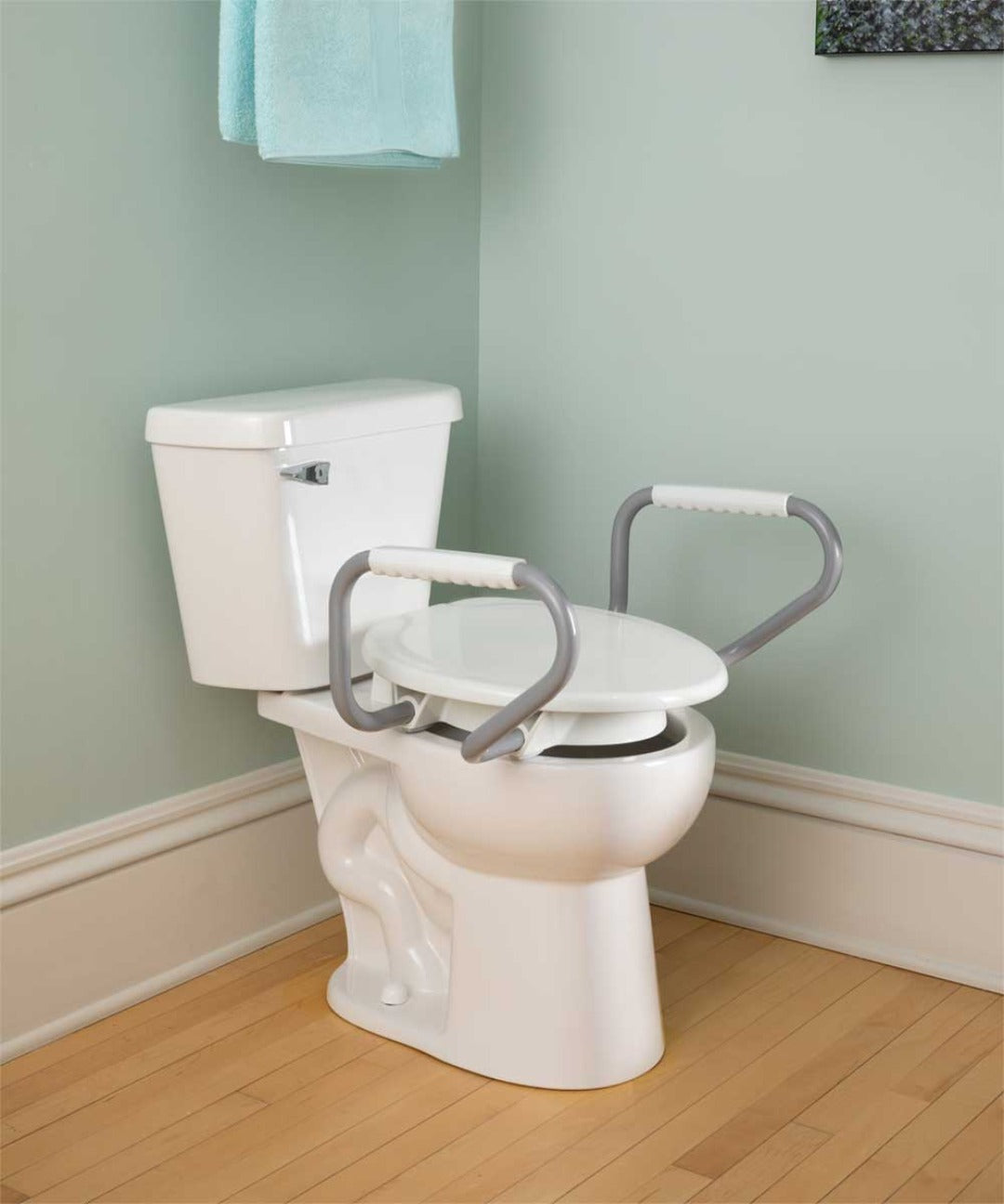 Bemis Clean Shield Elevated Toilet Seat with Support Arms - The Most Secure Fit - primehubstore.shop Toilet Safety Frames