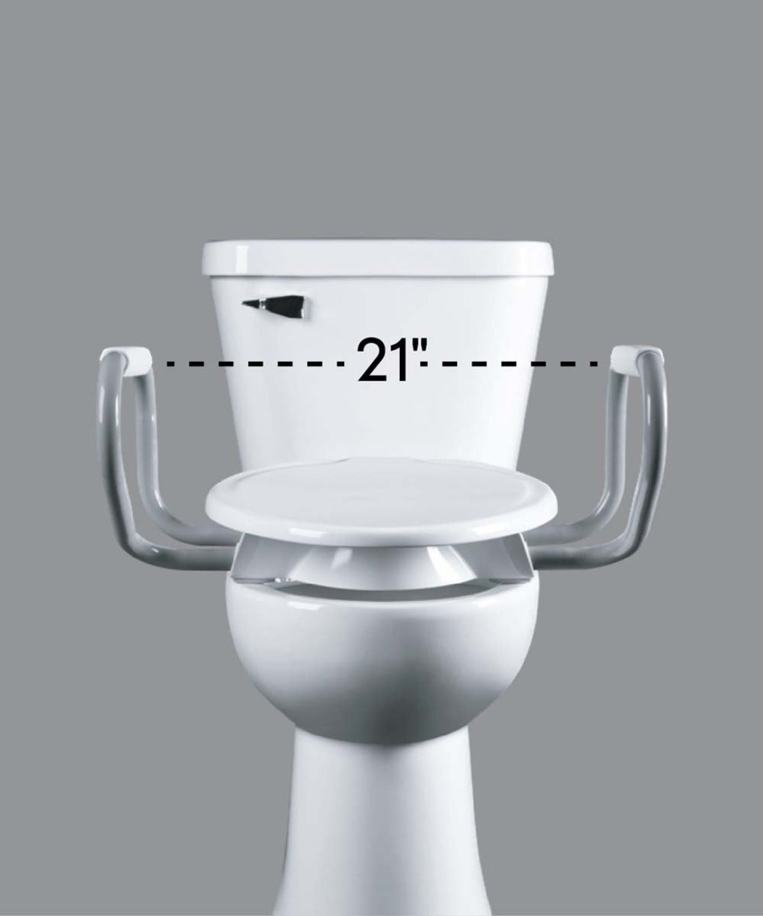 Bemis Clean Shield Elevated Toilet Seat with Support Arms - The Most Secure Fit - primehubstore.shop Toilet Safety Frames