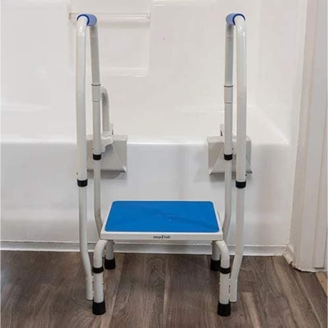 Step2Health Bathtub Step2Tub Stepping Stool with Fall Prevention Handles - primehubstore.shop Foot Stools