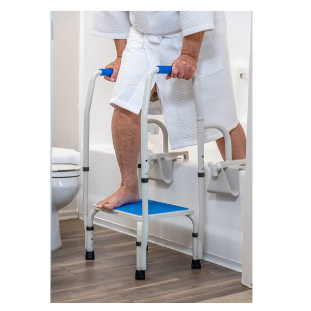 Step2Health Bathtub Step2Tub Stepping Stool with Fall Prevention Handles - primehubstore.shop Foot Stools