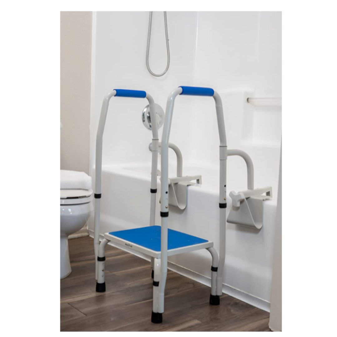 Step2Health Bathtub Step2Tub Stepping Stool with Fall Prevention Handles - primehubstore.shop Foot Stools