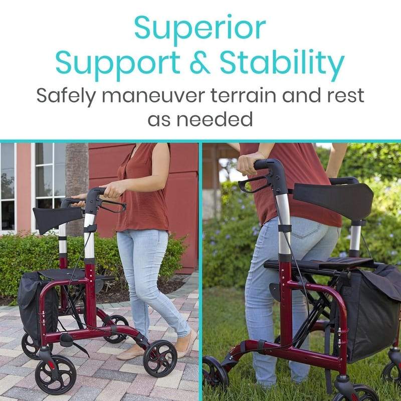 Vive Health Hybrid All-In-One Transport Chair & Rollator - primehubstore.shop Hybrid Transport Chair/Rollators