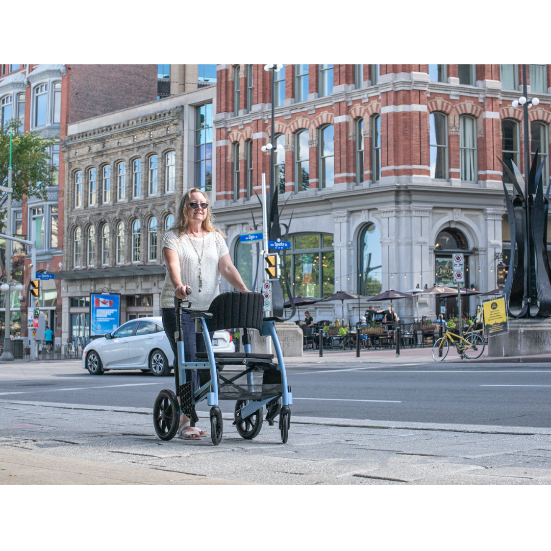 Triumph Prestige All-In-One Rollator - Hybrid Transport Chair Walker - primehubstore.shop Hybrid Transport Chair/Rollators